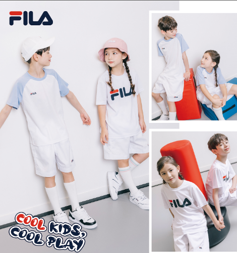 FILA 반팔 티셔츠[WHITE] + 휠라 반바지 세트